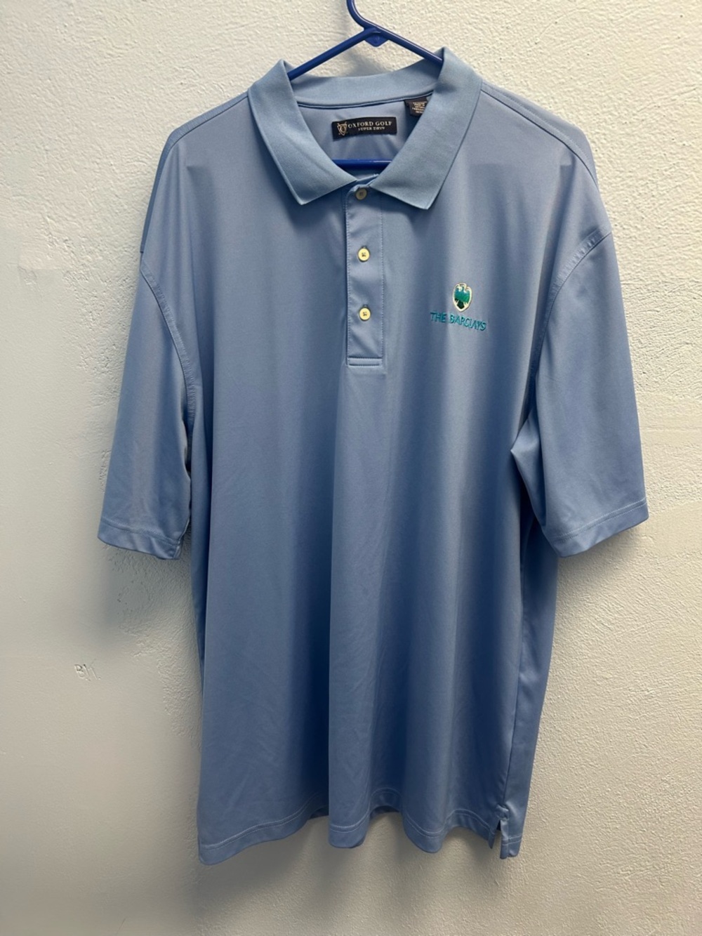 Oxford Light Blue Polo with Embroidered Barclays Logo